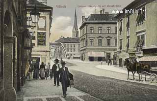 Hauptplatz mit alter Draubrücke - Oesterreich - alte historische Fotos Ansichten Bilder Aufnahmen Ansichtskarten 