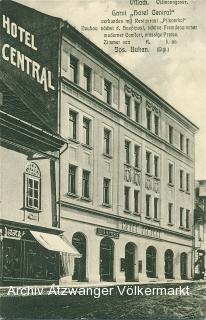 Villach, Widmanngasse Hotel Central - Villach - alte historische Fotos Ansichten Bilder Aufnahmen Ansichtskarten 