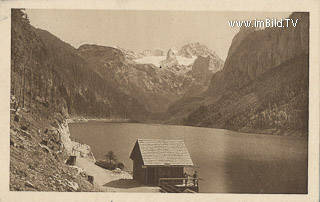 Salzkammergut, Gosausee mit dem Dachstein - Europa - alte historische Fotos Ansichten Bilder Aufnahmen Ansichtskarten 