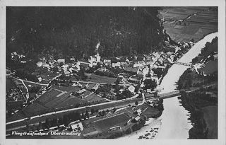 Fliegeraufnahme Oberdrauburg - Oesterreich - alte historische Fotos Ansichten Bilder Aufnahmen Ansichtskarten 