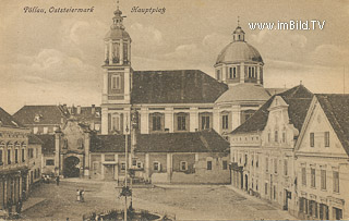 Pöllau - Hauptplatz - Oesterreich - alte historische Fotos Ansichten Bilder Aufnahmen Ansichtskarten 