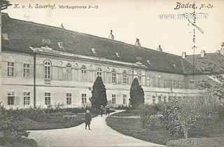 Baden - Sauerhof - Weilburgstrasse - Oesterreich - alte historische Fotos Ansichten Bilder Aufnahmen Ansichtskarten 