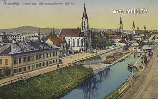 Lendkanal mit evangelischer Kirche - alte historische Fotos Ansichten Bilder Aufnahmen Ansichtskarten 