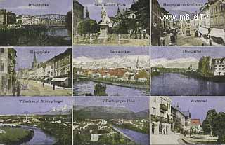 Mehrbildkarte Villach - Europa - alte historische Fotos Ansichten Bilder Aufnahmen Ansichtskarten 