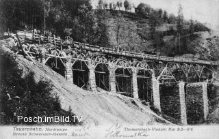 Tauernbahn Nordrampe, km. 2,5-2,6  - Europa - alte historische Fotos Ansichten Bilder Aufnahmen Ansichtskarten 