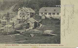 Gasthaus und Sägewerk bei Himmelberg - Grilzgraben - alte historische Fotos Ansichten Bilder Aufnahmen Ansichtskarten 