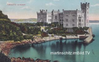 Trieste, Schloß Miramar - Italien - alte historische Fotos Ansichten Bilder Aufnahmen Ansichtskarten 