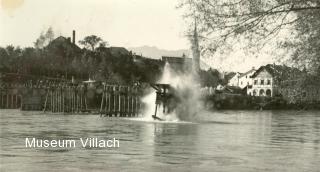 Sprengung der  Kriegsbrücke - Europa - alte historische Fotos Ansichten Bilder Aufnahmen Ansichtskarten 