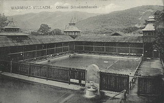 Schwimmschule Warmbad - Villach - alte historische Fotos Ansichten Bilder Aufnahmen Ansichtskarten 