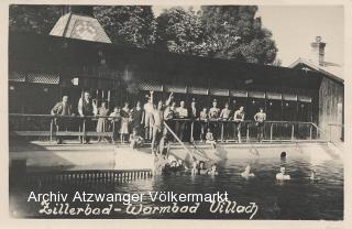 Warmbad Villach, Badefreuden im Zillerbad - Europa - alte historische Fotos Ansichten Bilder Aufnahmen Ansichtskarten 