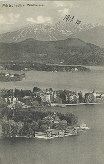 Blick auf Pörtschach - Kärnten - alte historische Fotos Ansichten Bilder Aufnahmen Ansichtskarten 