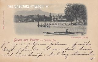 Velden Westbucht mit Schiff Haltestelle Ulbing - Kärnten - alte historische Fotos Ansichten Bilder Aufnahmen Ansichtskarten 