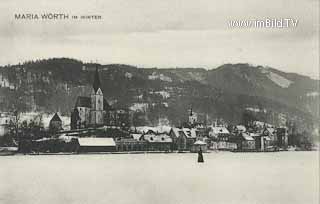 Maria Wörth im Winter - Oesterreich - alte historische Fotos Ansichten Bilder Aufnahmen Ansichtskarten 