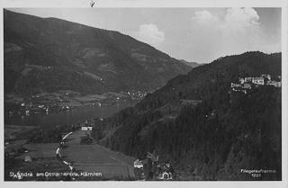 Luftaufnahme St. Andrä Richtung Ossiachersee - Europa - alte historische Fotos Ansichten Bilder Aufnahmen Ansichtskarten 