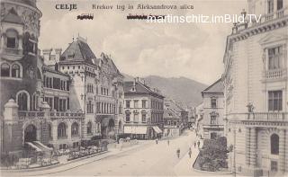 Cilli, Bahnhofstraße - Cilli / Celje - alte historische Fotos Ansichten Bilder Aufnahmen Ansichtskarten 