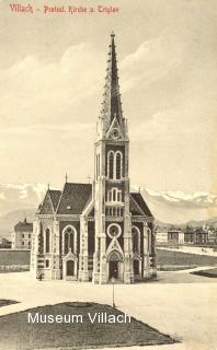 Die evangelische Kirche - Villach(Stadt) - alte historische Fotos Ansichten Bilder Aufnahmen Ansichtskarten 