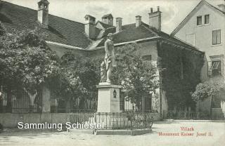 Das 1888 errichtete Denkmal - Villach(Stadt) - alte historische Fotos Ansichten Bilder Aufnahmen Ansichtskarten 