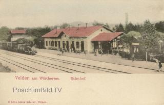 Bahnhof Velden am Wörthersee - Velden am Wörther See - alte historische Fotos Ansichten Bilder Aufnahmen Ansichtskarten 