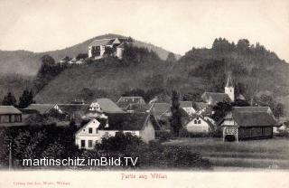 Wöllan, Ortsansicht mit Burg - Wöllan / Velenje - alte historische Fotos Ansichten Bilder Aufnahmen Ansichtskarten 