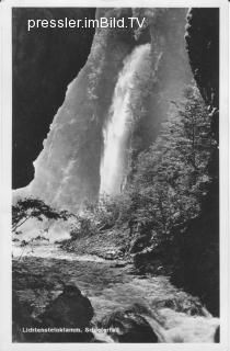 Lichtensteinklamm mit Schleierfall - Sankt Johann im Pongau - alte historische Fotos Ansichten Bilder Aufnahmen Ansichtskarten 